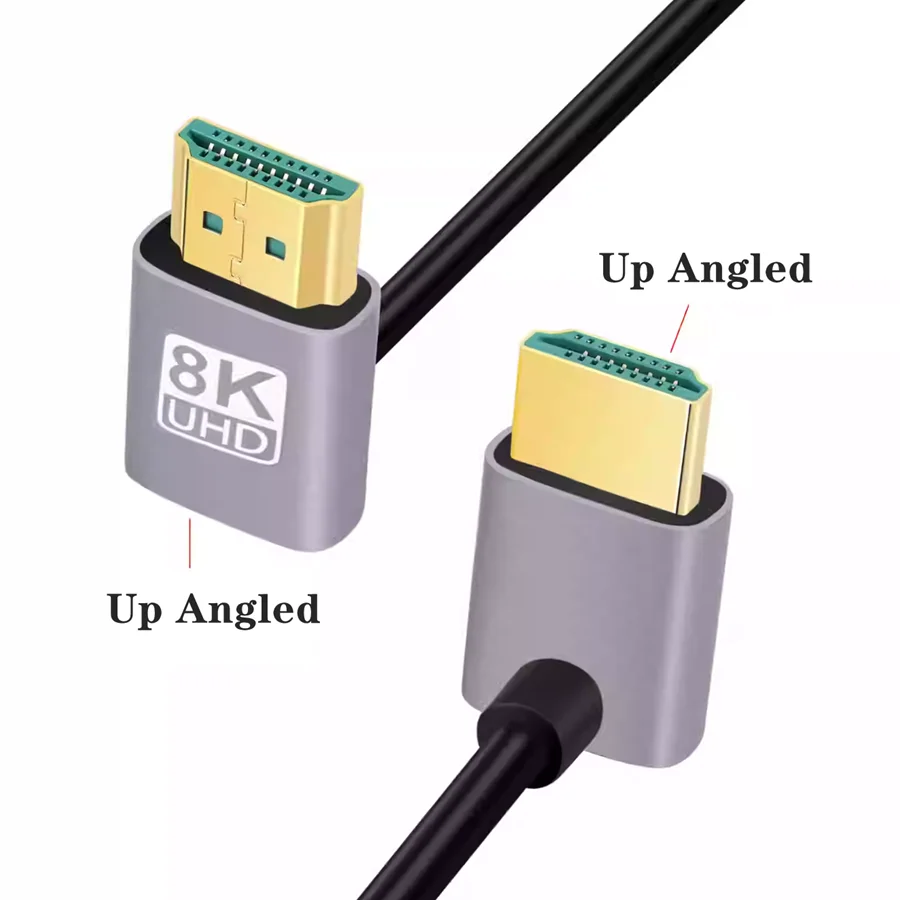 Cable HDMI de 8K de 2,1 V, Cable macho a macho, ángulo izquierdo/derecho/arriba/abajo de 90 grados, cable HDMI de 8K para TV HD, portátil, proyector, PS4, PS5 - imagen 5