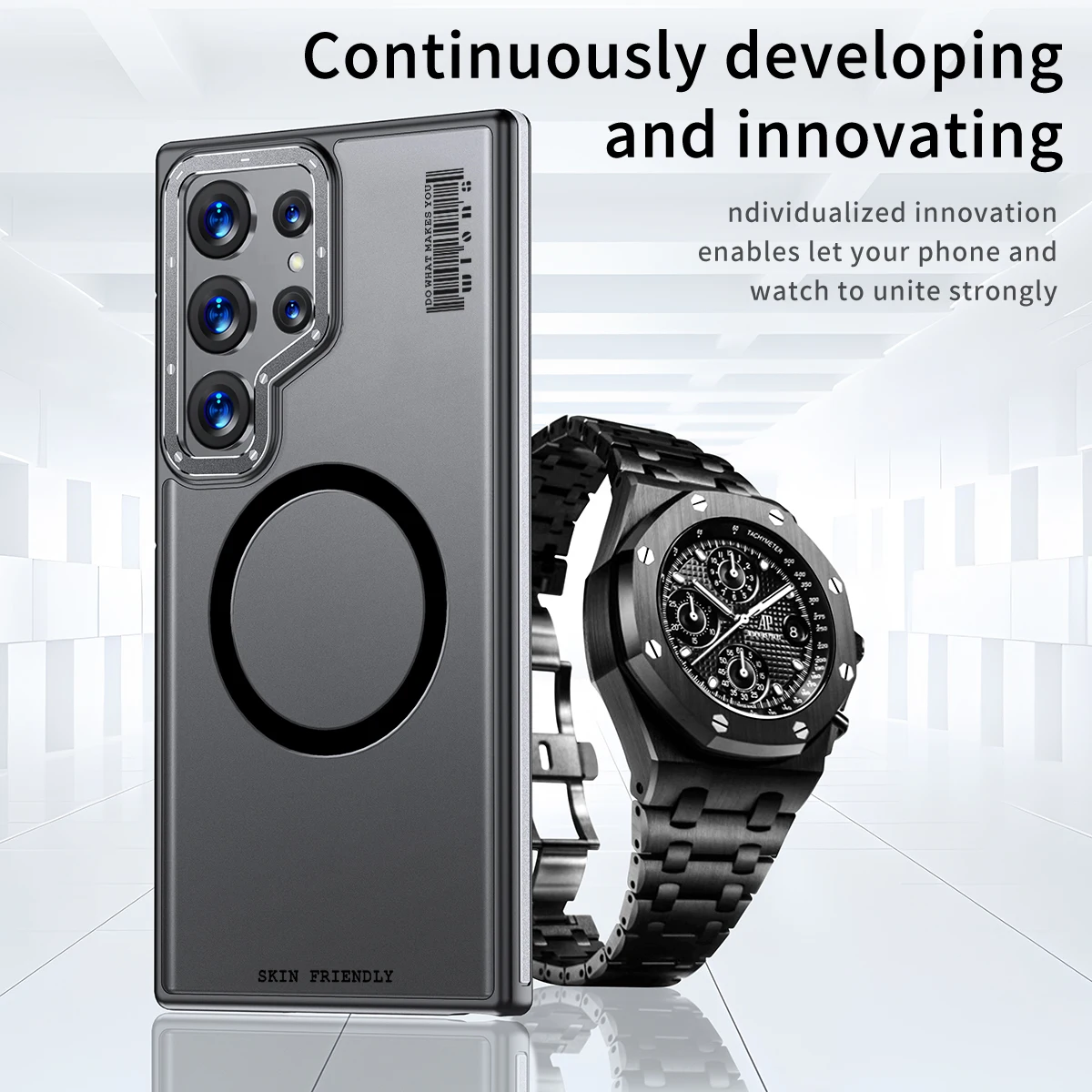 Funda de empalme Original oficial para Samsung Galaxy S24, Armadura de sensación de piel, a prueba de golpes, Ultra Magsafe, cubierta trasera de teléfono híbrido - imagen 4