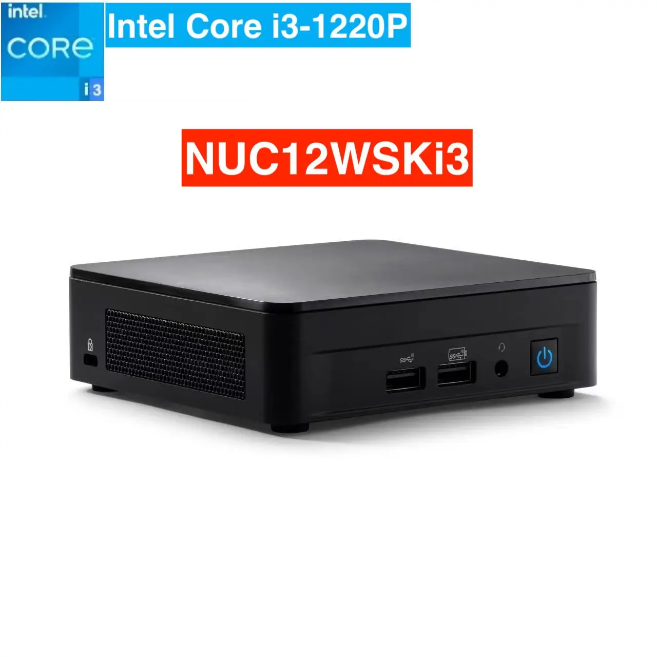 Intel NUC Mini PC 12 Pro NUC12WSHi3/NUC12WSKi3 Wall Street Canyon Intel Core i3-1220P Hogar y Negocios Intel WiFi 6E Mini PC - imagen 2