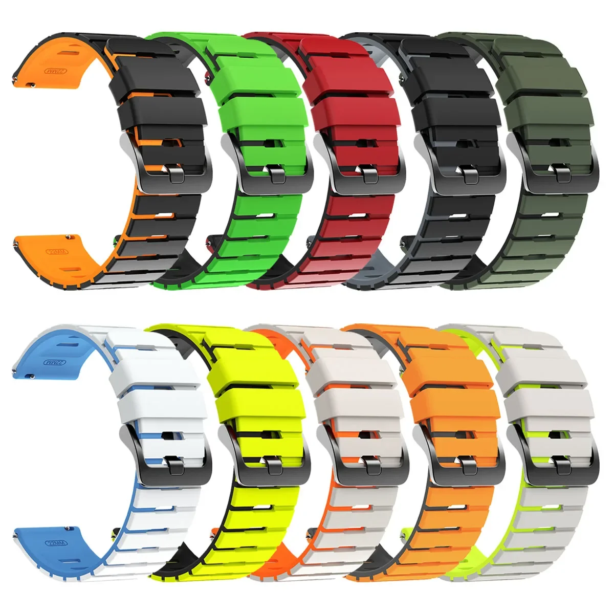 Correa de silicona de 22mm para Samsung Galaxy Watch 3, Correa de 45mm/Gear S3 para AMAZFIT GTR 4 3 Pro/BALANCE 2/Stratos 3 2s - imagen 4