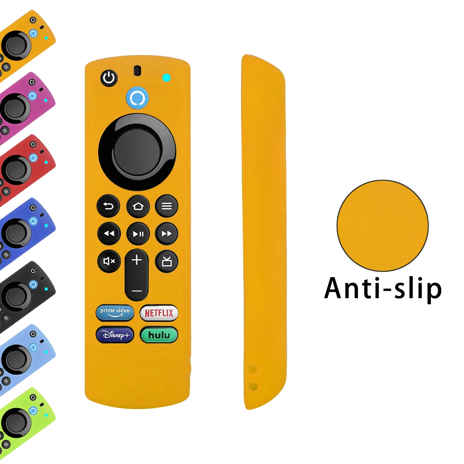 Funda de silicona apta para Amazon Alexa Fire Home Smart TV Control remoto Stick tercera generación cubierta protectora antideslizante a prueba de golpes - imagen 2