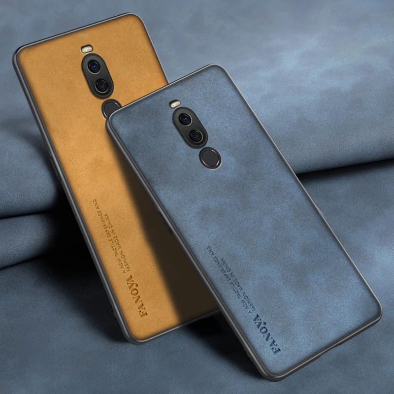 Funda de teléfono de cuero PU de lujo para Meizu X8, cubierta trasera de silicona mate, funda de protección completa a prueba de golpes para MeizuX8 Coque - imagen 2