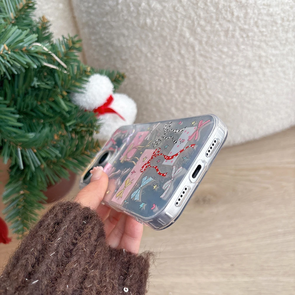 Funda de teléfono con estampado de lazo colorido para iPhone 17promax 14 15 16 Pro Max 17Pro, Funda protectora a prueba de golpes - imagen 5