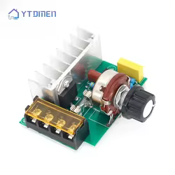 Controlador de velocidad del Motor ajustable de voltaje SCR de alta potencia, 4000W, 220V CA, Control de atenuación, regulador de termostato de voltaje