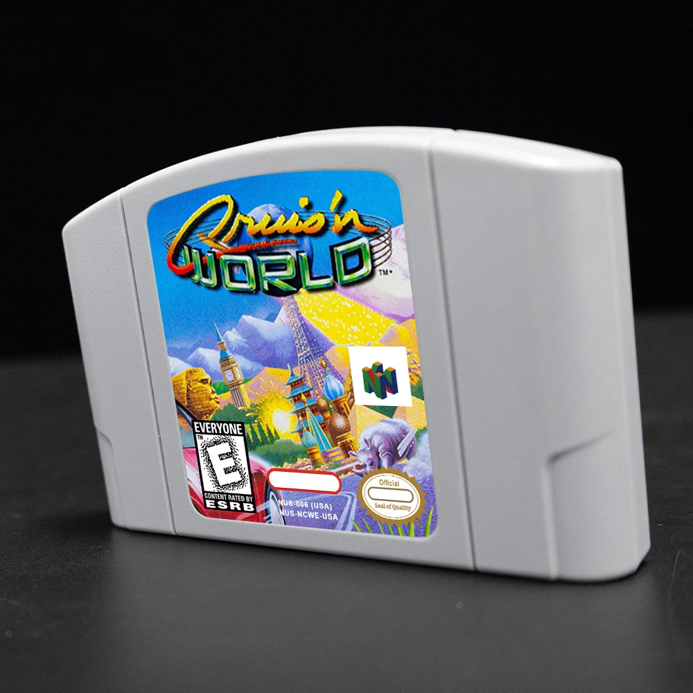 Cartucho de juego Cruis'n World para consolas NTSC USA de 64 bits, tarjeta de juego N64