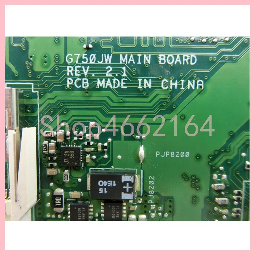 Placa base G750JW con i7-4700HQ CPU 2D para ASUS G750JS G750JM G750JW G750JH G750JX G750J G750 placa base para ordenador portátil