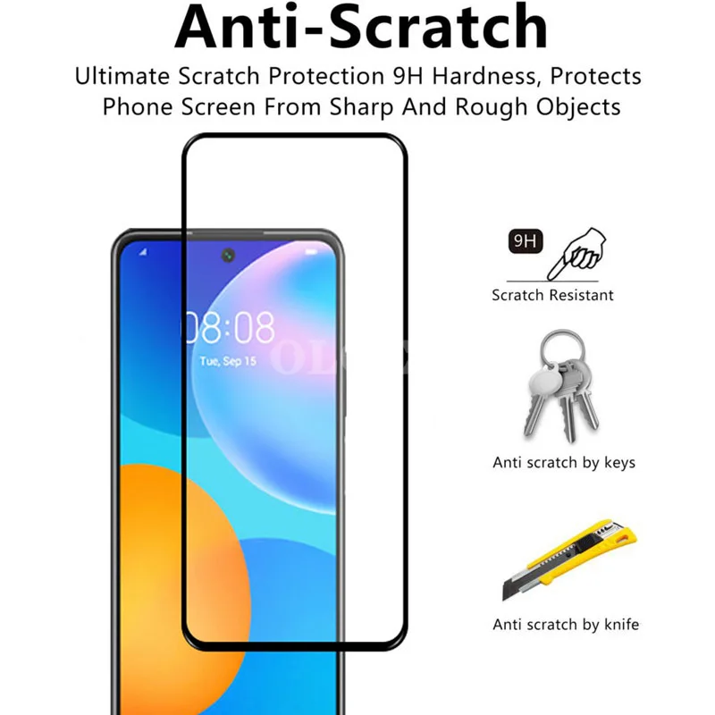 Protector de pantalla de vidrio templado para huawei, protector de pantalla de vidrio templado para huawei y7a y7 a y 7a huawey y7a huaweiy7a, 1 a 3 unidades - imagen 2