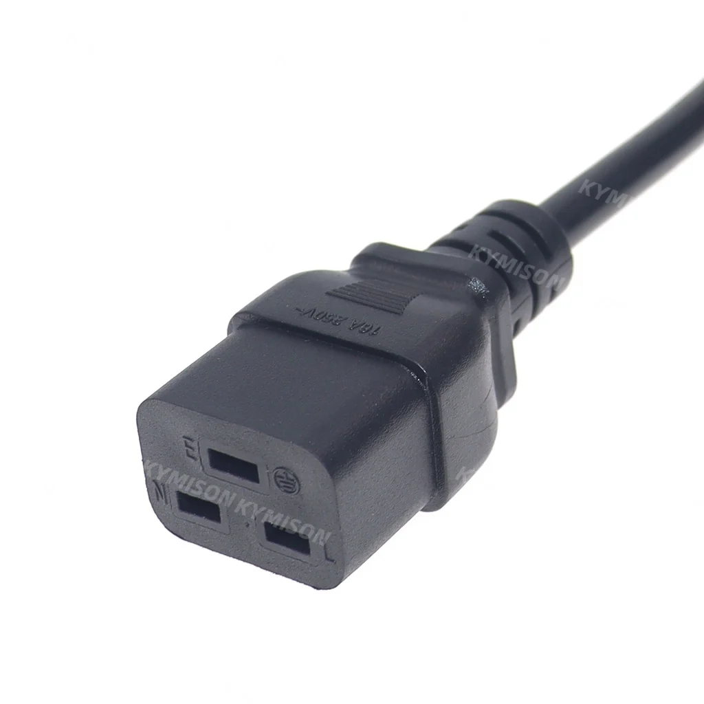 Cable de extensión de enchufe IEC 320 C19 a EU Schuko de 2 clavijas para UPS PDU, conectado a C20 adaptador de Cable de alimentación de CA Cable 3G1.5mm 1,5 m - imagen 3
