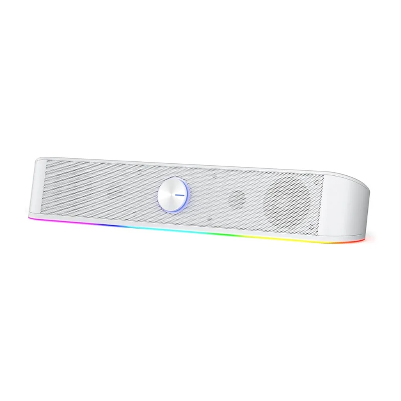 Redragon-Barra de sonido RGB GS560 para escritorio, altavoz de ordenador de 2,0 canales con Audio RGB dinámico