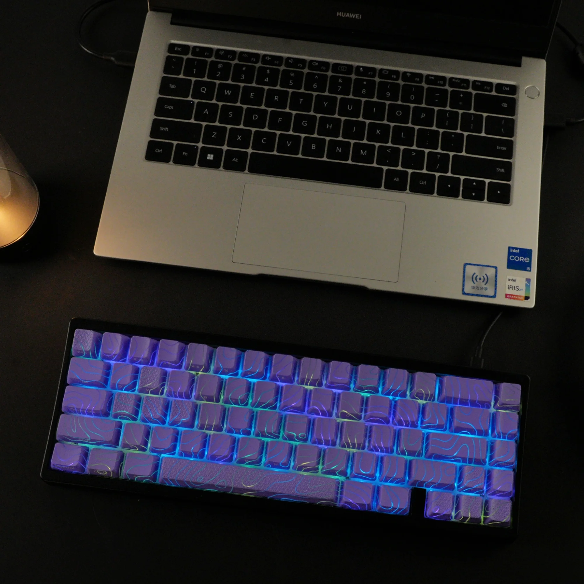 Teclas topográficas moradas XVX, nueva versión, patrón impreso lateral, brillante, perfil OEM, juego de teclas IMD-Tech - imagen 5