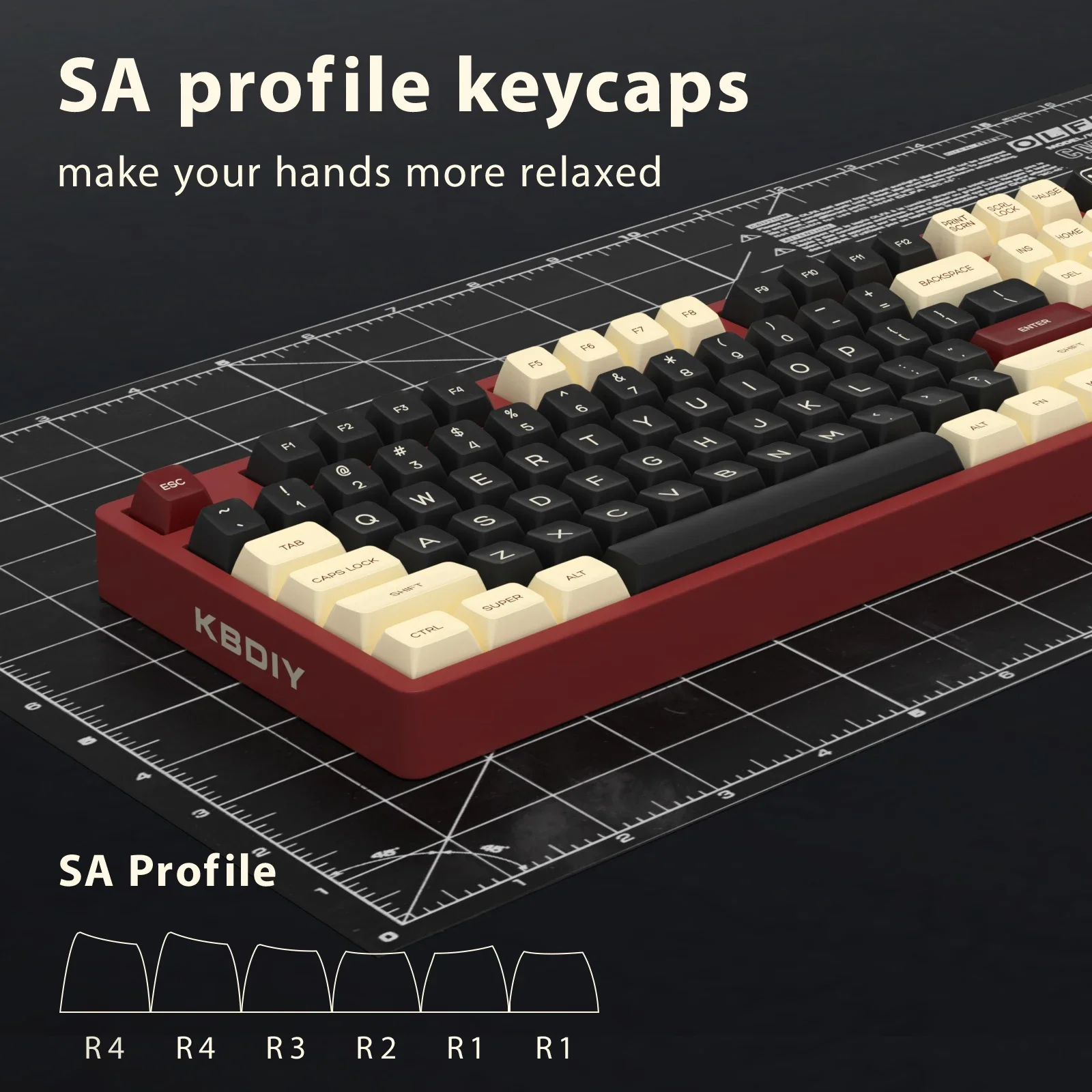 KBDiy SA-Juego de teclas PBT Rome, teclas de doble disparo para teclado mecánico de jugador, teclas personalizadas ISO 161, interruptores MX DIY - imagen 3