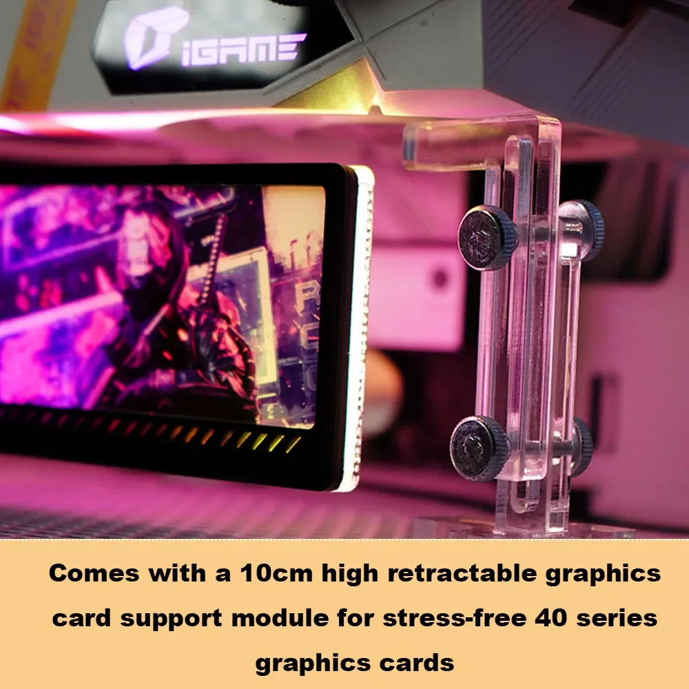 Soporte personalizado RGB VGA 5V/12V, soporte para tarjeta gráfica 5090 5080, gabinete de juegos decorar animación colorida soporte VGA AURA SYNC - imagen 4