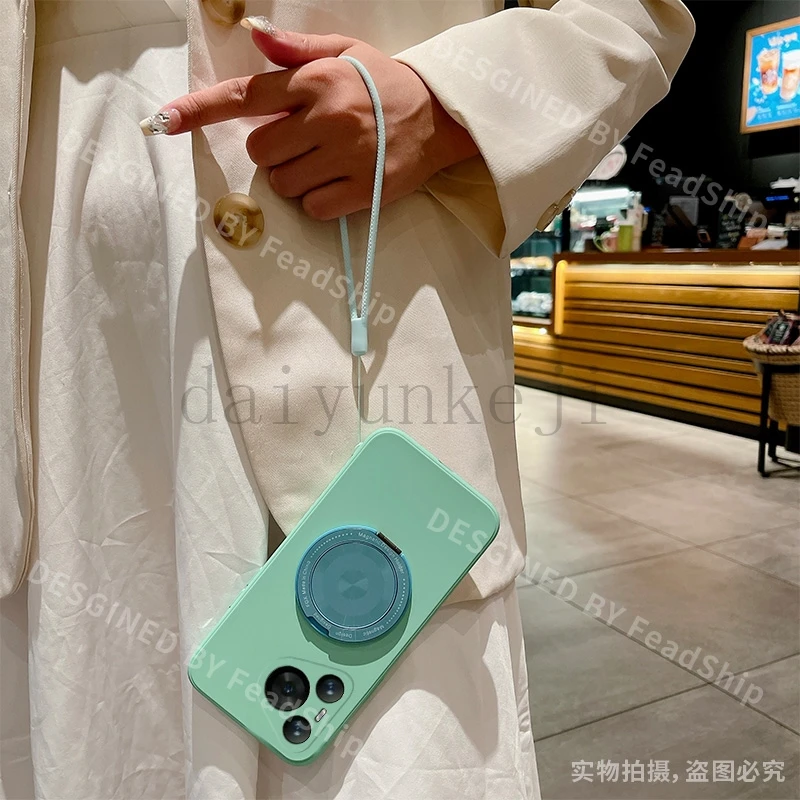 Funda de teléfono magnética para Huawei Pura 70 PRO Ultra Funda de silicona Pura70 Funda suave imán con soporte Funda - imagen 3