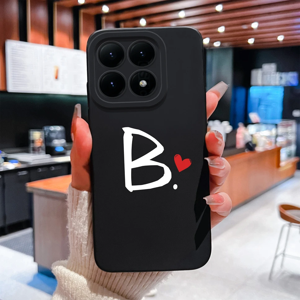 Para Xiaomi 15T 15T Pro funda de teléfono amor corazón letras protección de cámara cubierta de silicona líquida suave para Xiaomi15T carcasa a prueba de golpes - imagen 5