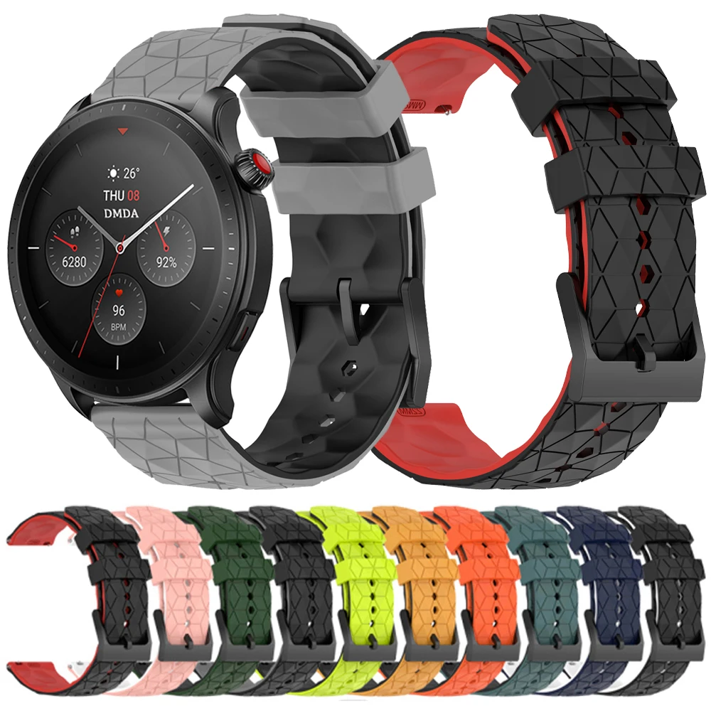 Correa de silicona de 22mm y 20mm para Huami Amazfit BALANCE/GTR 4 3 Pro 2e 47mm/Bip 6 pulsera de reloj Amazfit CHEETAH/Active 2/GTS 4 2