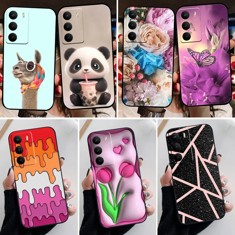 Para Realme 14X 5G Funda suave TPU moda mármol Funda de teléfono de silicona para Realme14X 2025 Fundas parachoques negro Funda Realme14X 6,67''