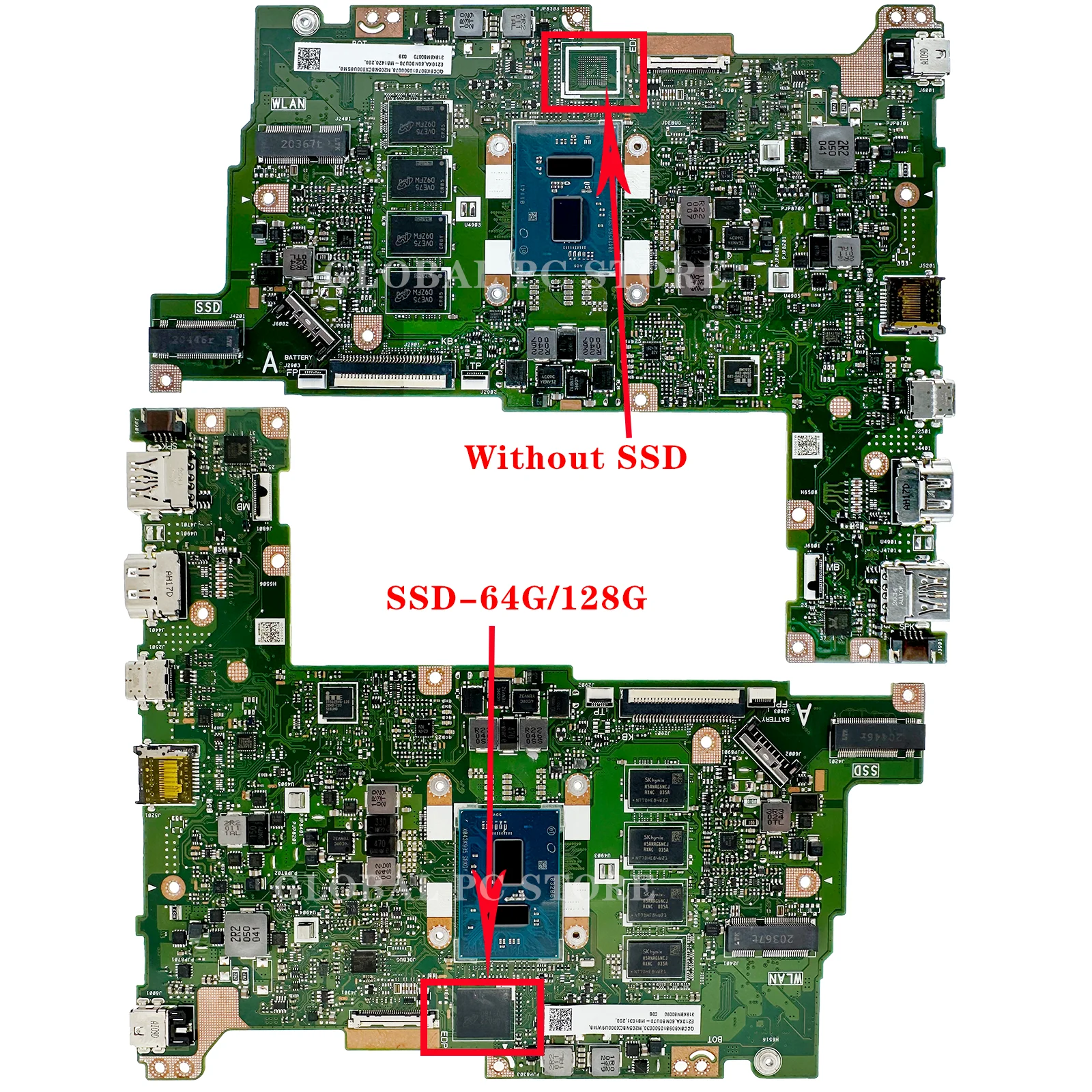 Placa base E210KA E210 para ASUS Vivobook Go 12 L210KA L210K E210K placa base para ordenador portátil N4500 N5100 N6000 - imagen 3