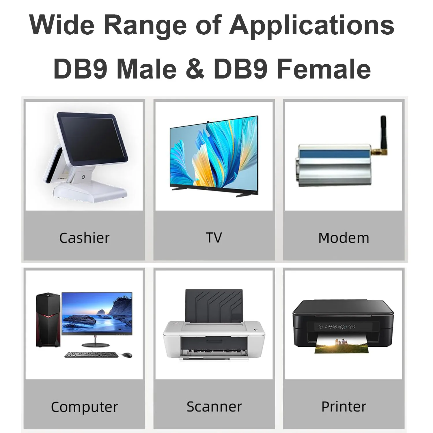 DB9 D-SUB 9 pines RS232 macho hembra a AV 8 pines perno Terminal de tornillo adaptador sin soldadura Cable conector módulo de señal de Host de computadora - imagen 5