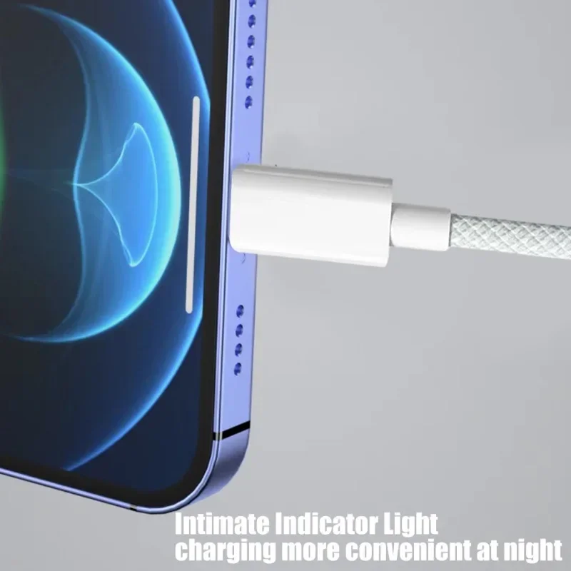 Cable USB C de carga rápida USB A a tipo C Cable trenzado de nailon para Apple Carplay IPhone 15 Samsung Xiaomi Oppo Vivo Cable de datos - imagen 2