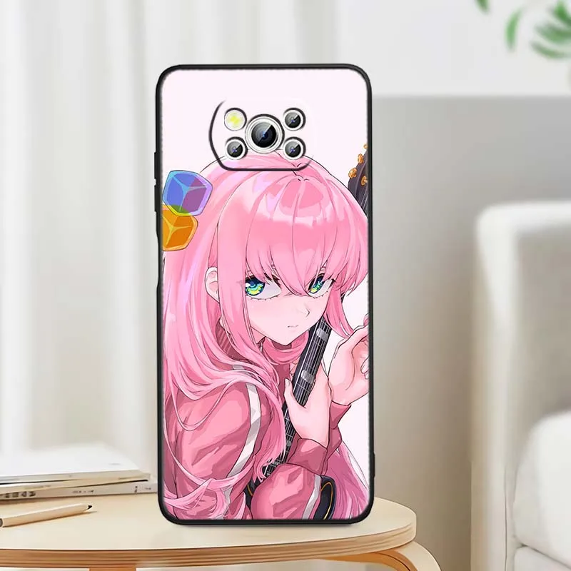 Gotou Hitori Anime para Xiaomi Poco C65 C55 C51 C50 C40 F6 F5 F4 M6 M5 M4 X6 X5 5G funda negra para teléfono - imagen 4