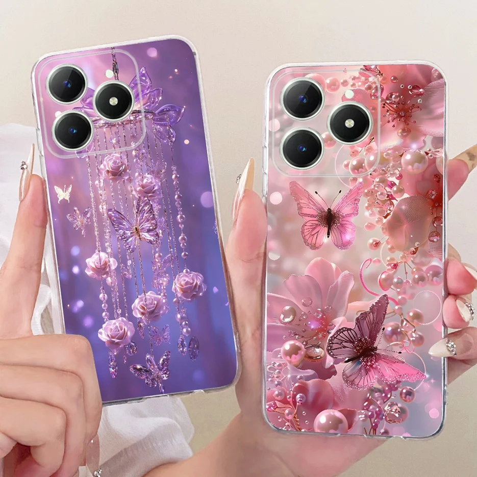 Para Realme C61 funda Realme C63 RMX3939 lindo León nueva funda pintada suave funda de teléfono delgada para Realme Narzo N63 C 61 RealmeC63 bolsas - imagen 4