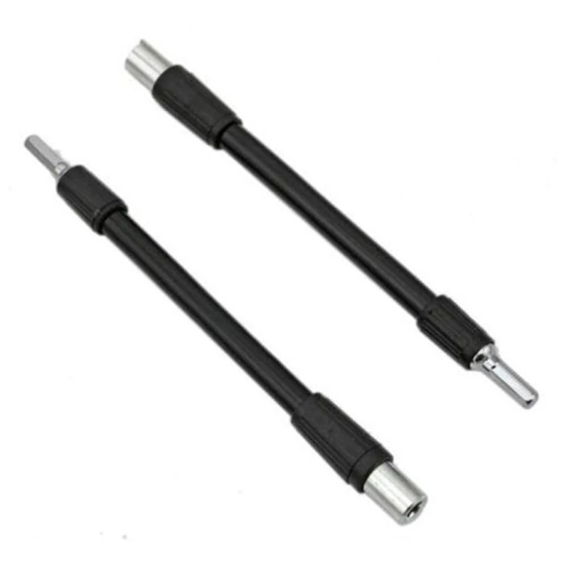 Portapuntas de destornillador de eje magnético de extensión extendida flexible dura/flexible, broca de accionamiento hexagonal de 4mm, varilla de extensión Universal