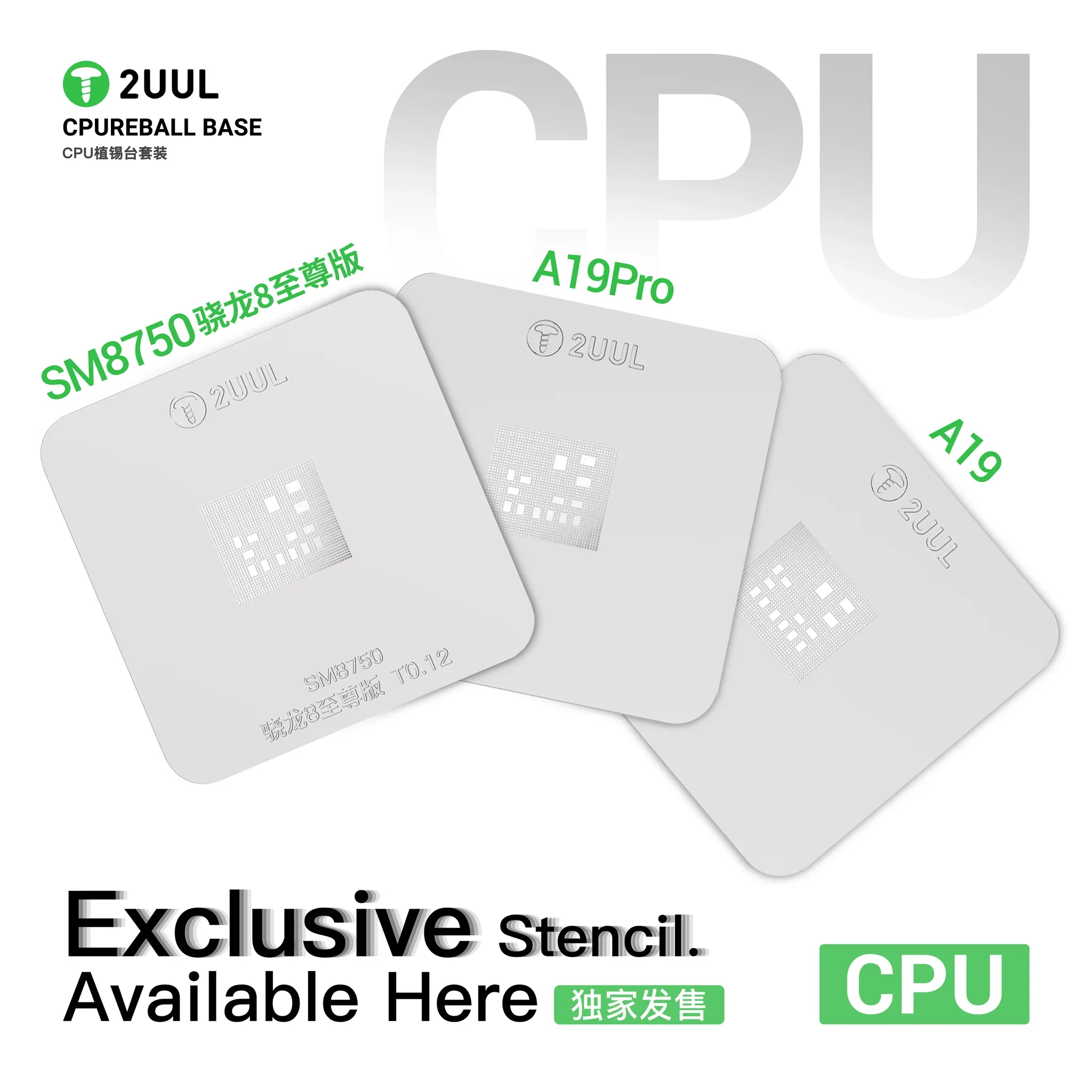 2UUL BH17 CPU BASE REBALL Juego de plataforma de Reballing magnética de doble cara para teléfono UPC - imagen 5