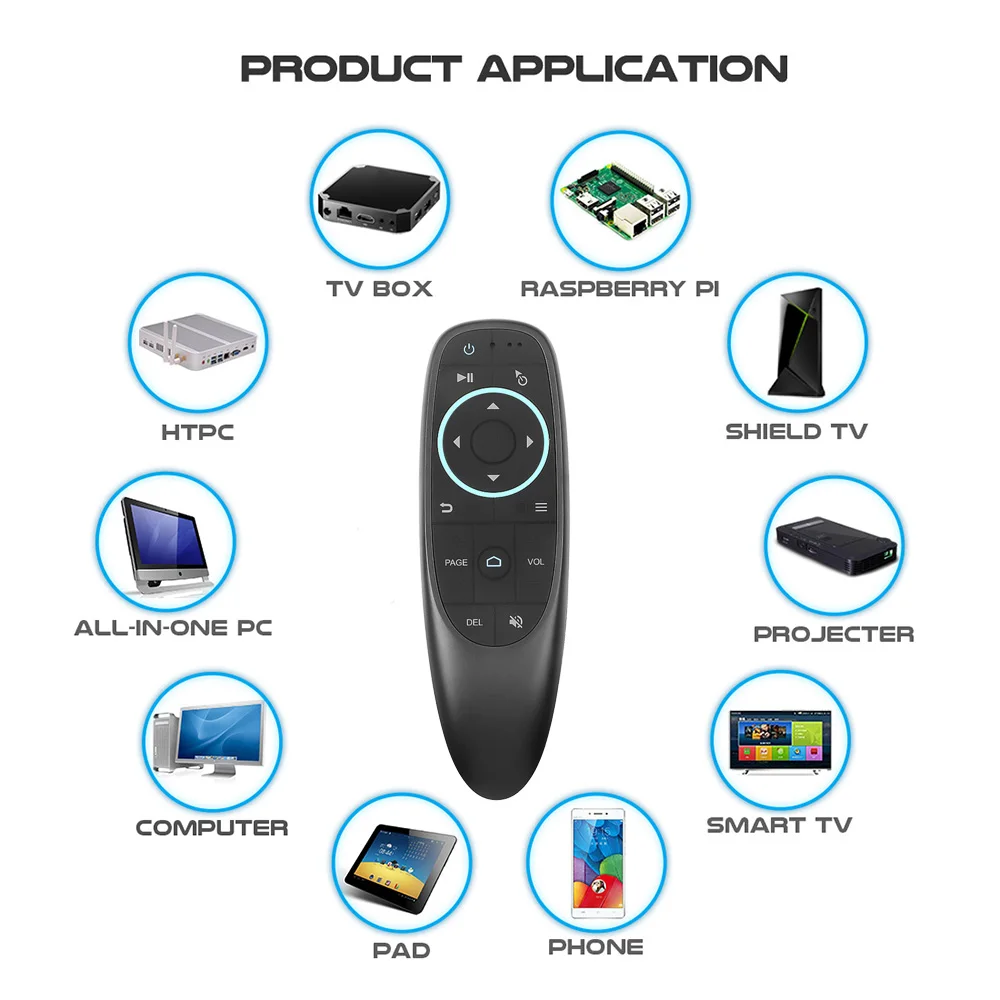 G10S Pro Control remoto por voz 2,4G Bluetooth 5,0 inalámbrico Air Mouse giroscopio controlador IR aprendizaje para PC Android TV Box - imagen 4