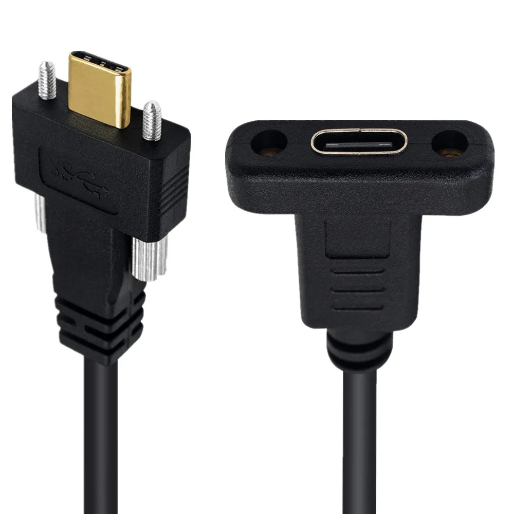 Cable Extensión USB-C Panel Macho Hembra USB 3.1 con Tornillo - imagen 5