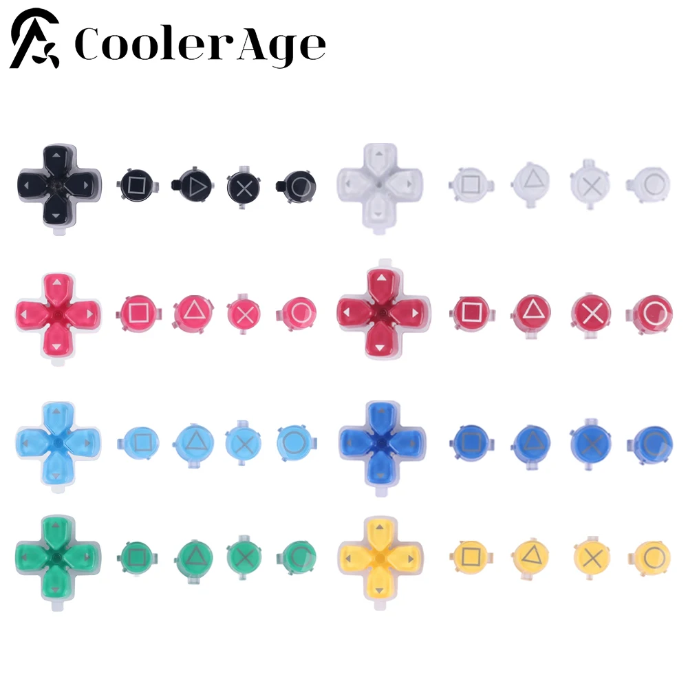 Para controlador PS5, accesorios para mando, d-pad A B X Y, botón de cristal cruzado, tecla de función de dirección de repuesto