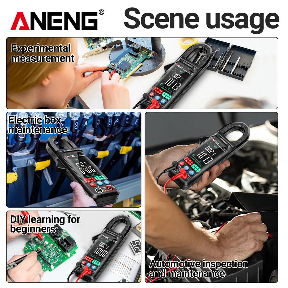 Kit de pluma eléctrica con pinza amperimétrica ANENG ST212 + B05, multímetro de 6000 recuentos, Detector de voltaje de 600V, herramienta de buscador de punto de interrupción de diagnóstico - imagen 4