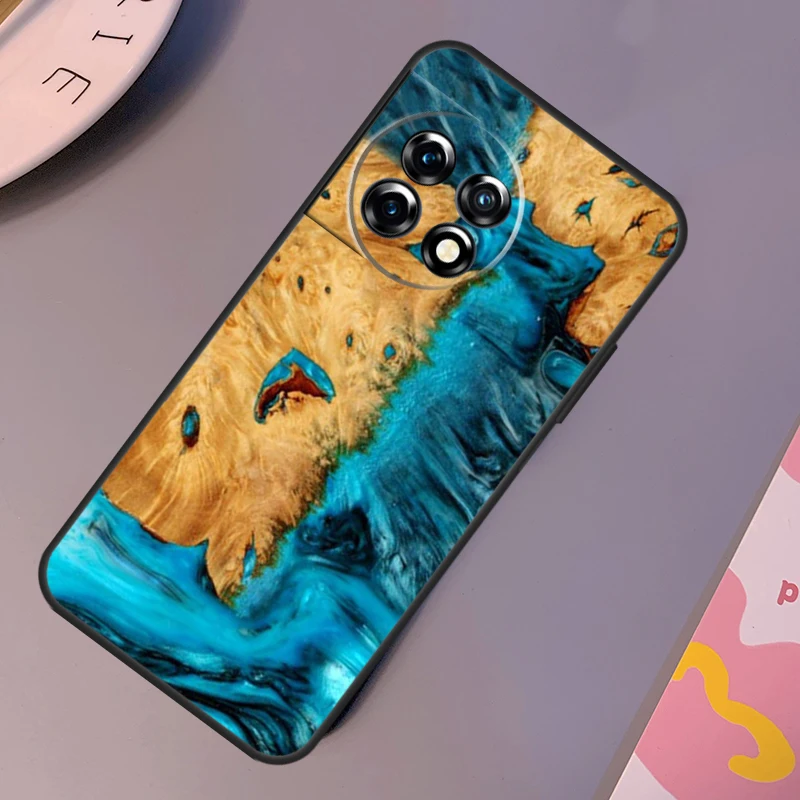 Funda de resina de madera híbrida para OnePlus 12R 10T 10R 9RT 9 10 Pro OnePlus 12 11 Nord 3 2T CE 2 Lite N20 N10 - imagen 3