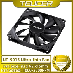 TEUCER UT-9015 – Ventilador PWM Ultrafino 92 mm 12 V para PC