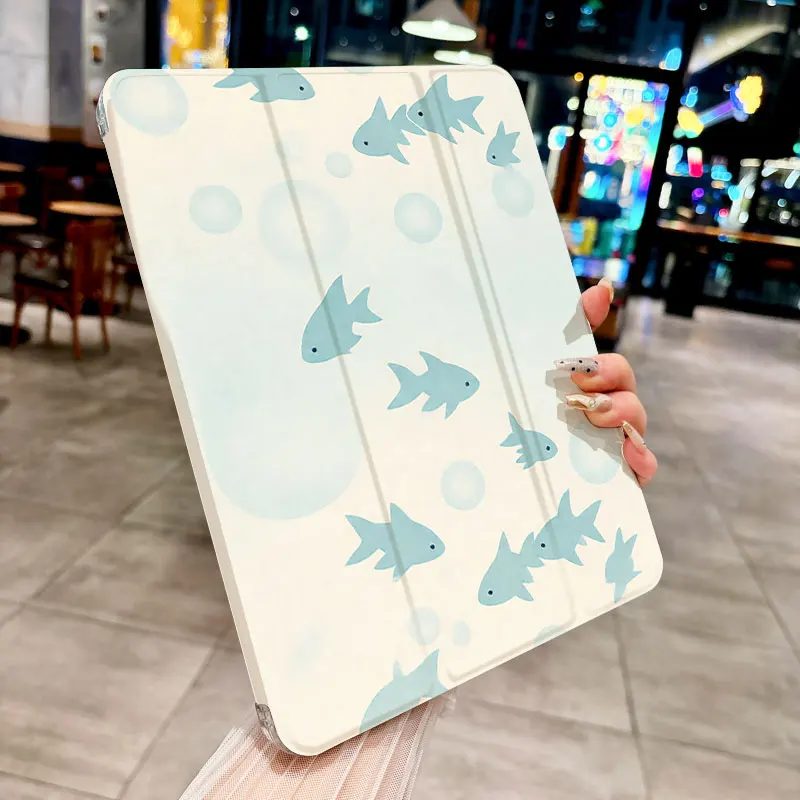 Funda para tableta Free & easy fish para iPad pro 10/11 pulgadas 2020/6/7th /8th /Air 3rd/Air 4th/9th gen/Air 5th Gen 2022/Air 11Anti-drop - imagen 4
