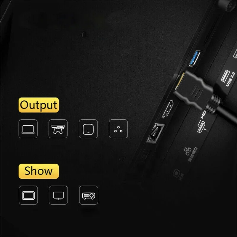 Cable HDMI/HDMI versión 2,0 de 5,5mm de diámetro 4K 2,0 60Hz 3D 1080P 18Gbps 1M 1,5M 1,8M 2M 3M 5M 10M 15M 20M 30M Cable HDMI negro - imagen 4