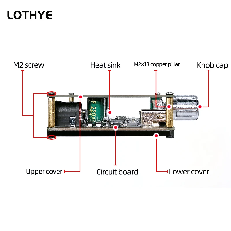 DC 8-26V Audio estéreo de doble canal Bluetooth 5,0 Placa amplificadora de potencia Digital 50W + 50W Módulo amplificador con Bluetooth AUX - imagen 5