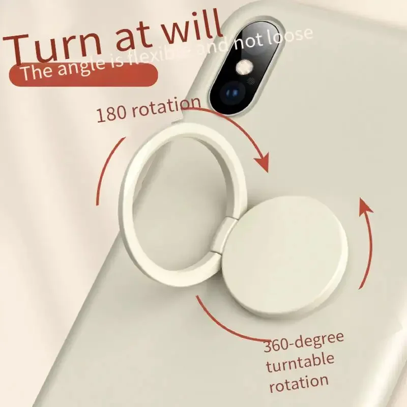 Funda de silicona cuadrada con anillo de dedo para Xiaomi Redmi 12, 12C, 13, 13C, 4G, 5G, soporte para teléfono, 360 - imagen 5