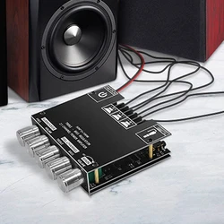Placa amplificadora para subwoofer Bluetooth 5,0, módulo de placa amplificadora estéreo HIFI Digital de Audio de alta potencia de 2,1 canales 50Wx2 + 100W