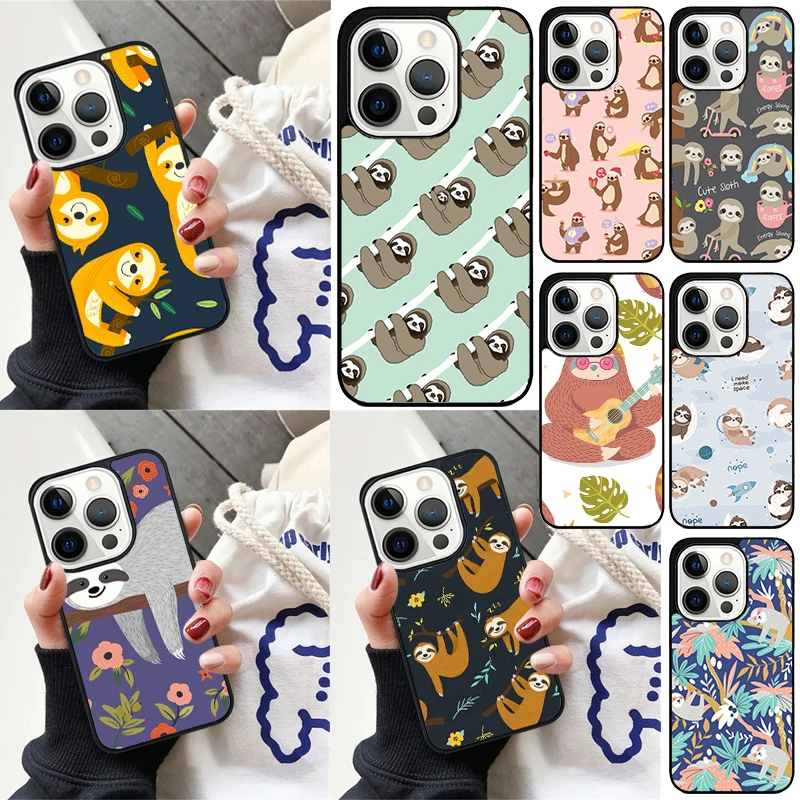 Funda de teléfono estilo floral perezosos para iPhone 17 Air 16 15 14 12 13 PLUS 11 PRO MAX funda Fundas Shell