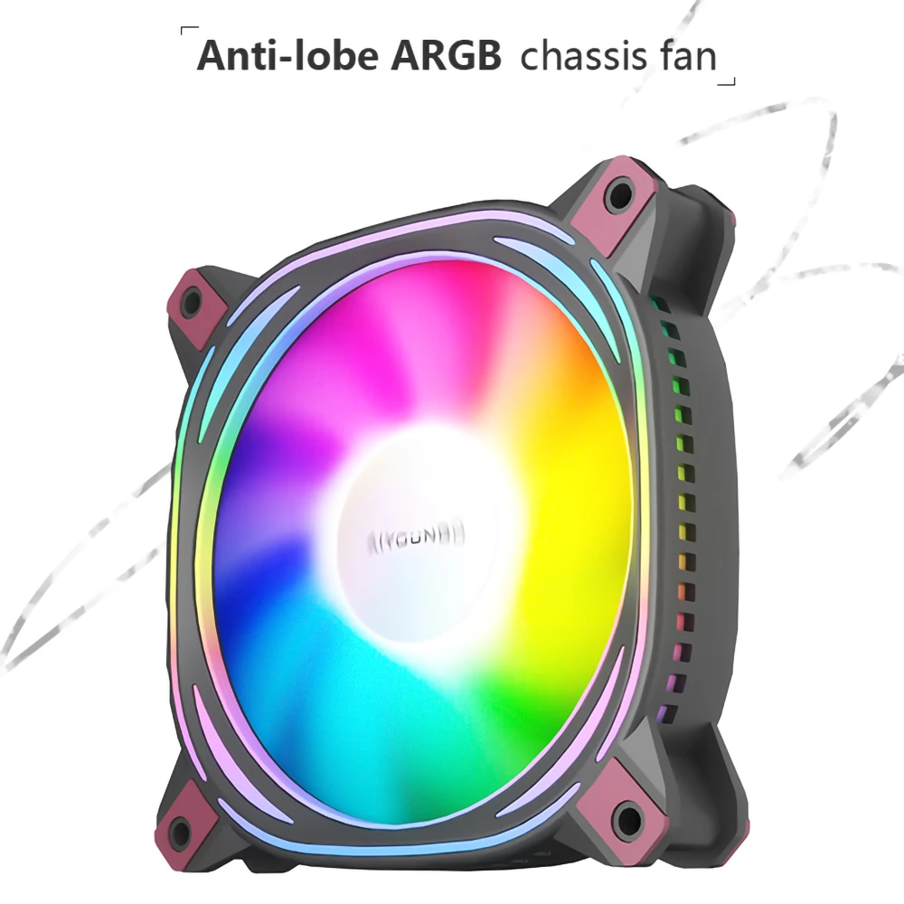 Aigo Z12 Computer Case Fan Reverse Ventoinha PC 120mm Rgb Fan Cooler 4pin PWM CPU Cooling Fan 3pin5v Argb 12cm Ventilador - imagen 5