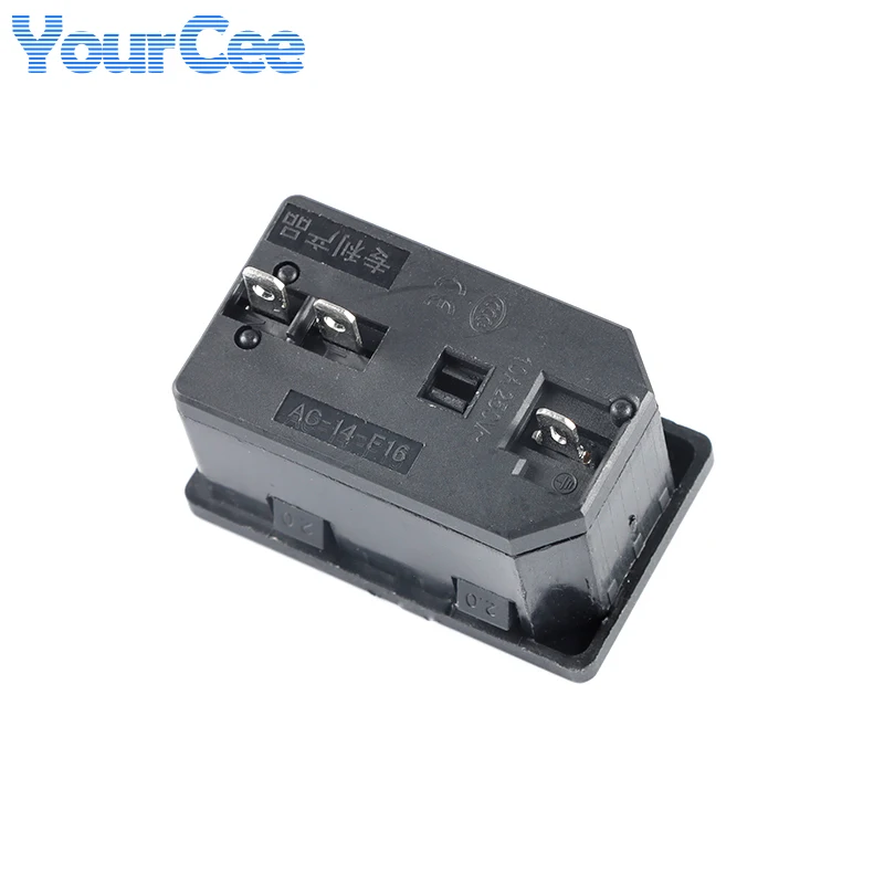 Toma de corriente integrada de cobre completo AC-14-F16 DB-8-8 AC-14-F19 AC-01 AC-02 AC-04 conector macho de enchufe 10A interruptor KCD1 KCD4 KCD3 - imagen 2