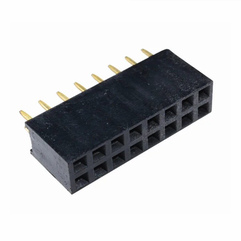 50 Uds 2x8 pines 2,54mm doble fila hembra Pin Header 16P conector de enchufe PCB - imagen 2