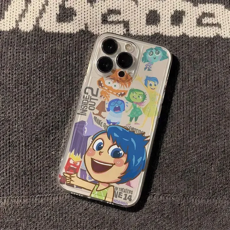 Funda de teléfono de dibujos animados Inside Out Disneys para Samsung S24 S23 S22 S21 S20 S10 FE Note 20 10 Plus Ultra Lite 5G, funda de TPU suave transparente - imagen 2