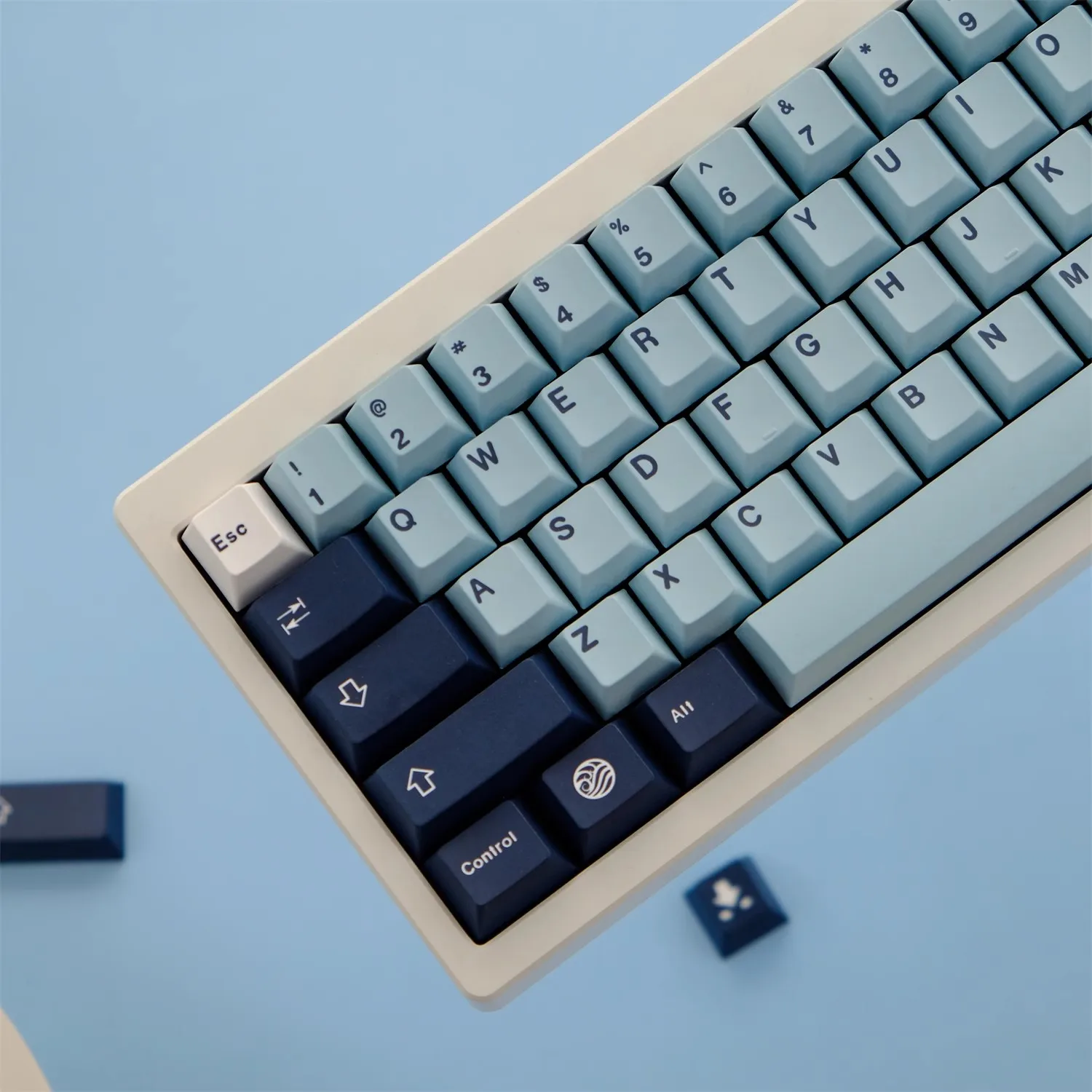 GMK Mizu-Juego de 129 teclas, teclas de sublimación de tinte PBT, teclas de perfil Cherry para teclados de diseño 61, 64, 68, 75, 84, 96, 980, 104 - imagen 2