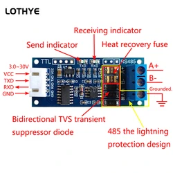 Módulo Convertidor TTL a RS485 para Arduino con Control Automático