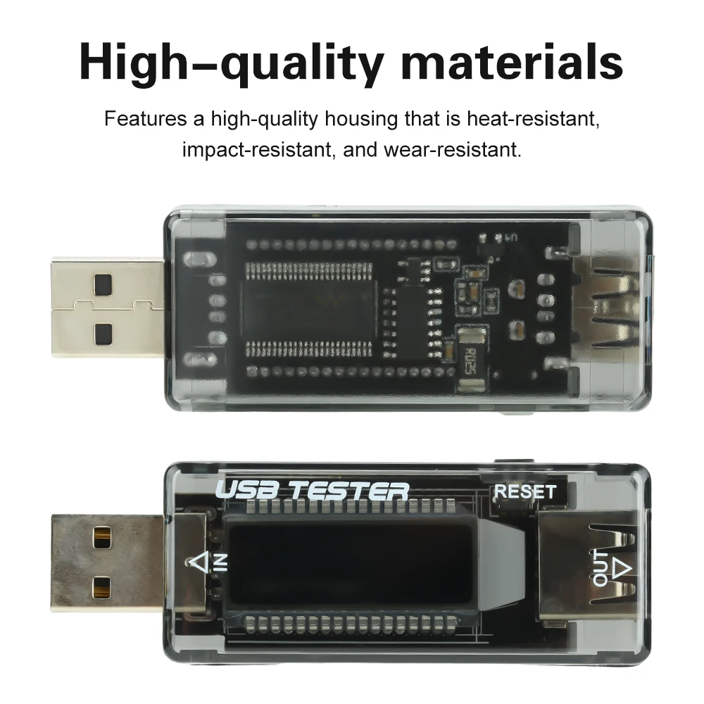 KWS-V21 Medidor de potencia USB Probador USB Medidor de voltaje Probador de corriente Pantalla LCD IPS Probador de potencia Multímetro Tipo C - imagen 3