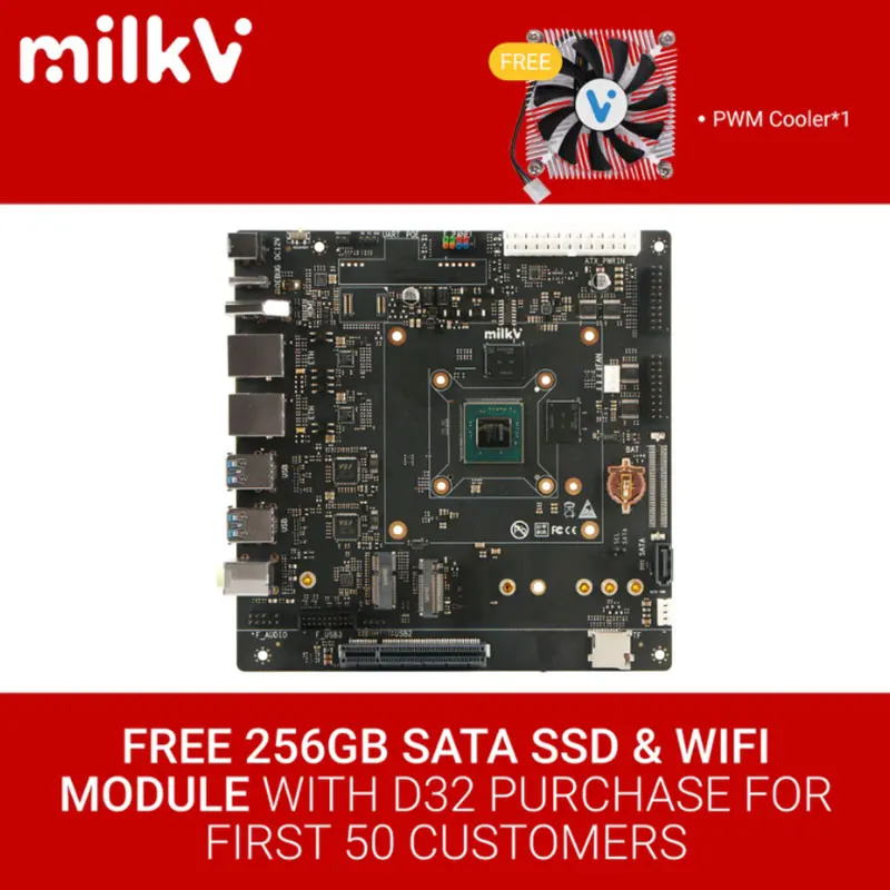 Milk-V Megrez, RISC-V AI PC, ESWIN EIC7700X, Quad core SiFive P550@1.8GHz, compatible con Hypervisor