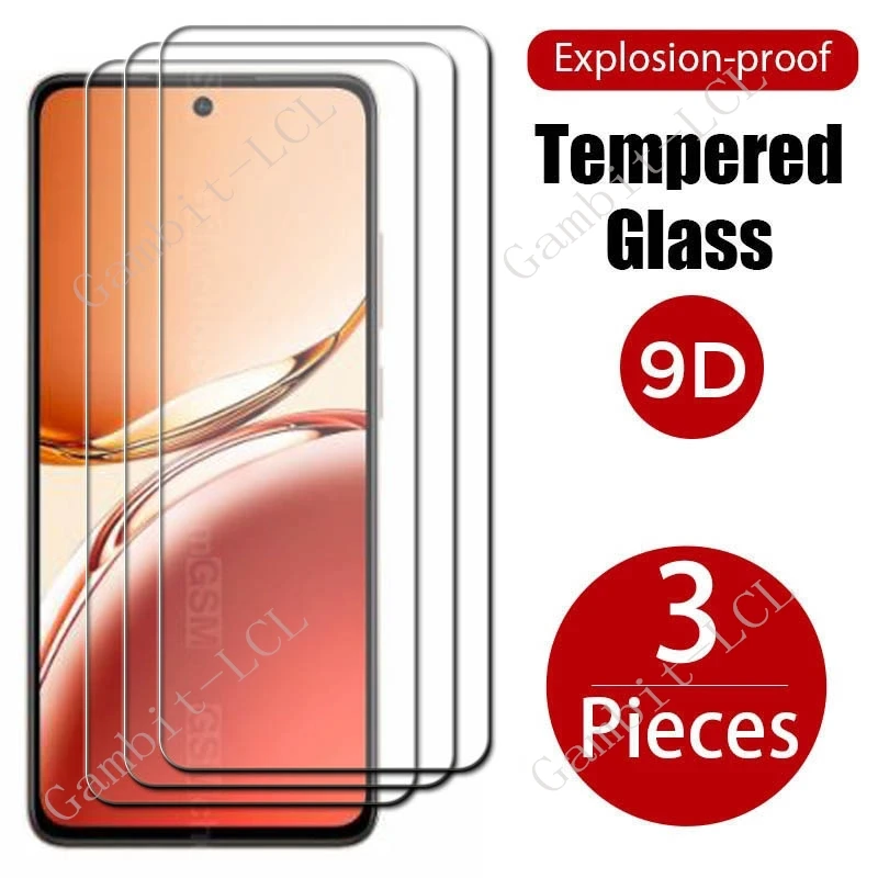 3 uds 9H vidrio templado Protector para OPPO Reno12 F 6,67 "Reno12F Reno 12F 4G Reno 12 FS CPH2637 película protectora de pantalla