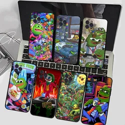 Funda Frog Pepe iPhone 15-14-13-12-11 Pro Max XS XR SE 2020 protege