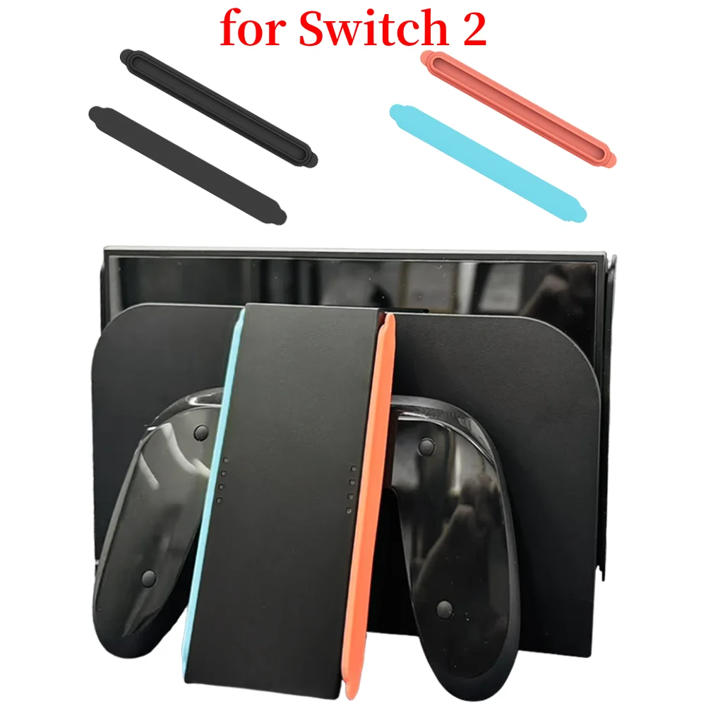 Tiras decorativas de cubierta antipolvo, paquete de repuesto a prueba de polvo, carcasa de placa lateral, carcasa de silicona para accesorios de juego Switch 2, 2 uds.